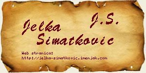 Jelka Simatković vizit kartica